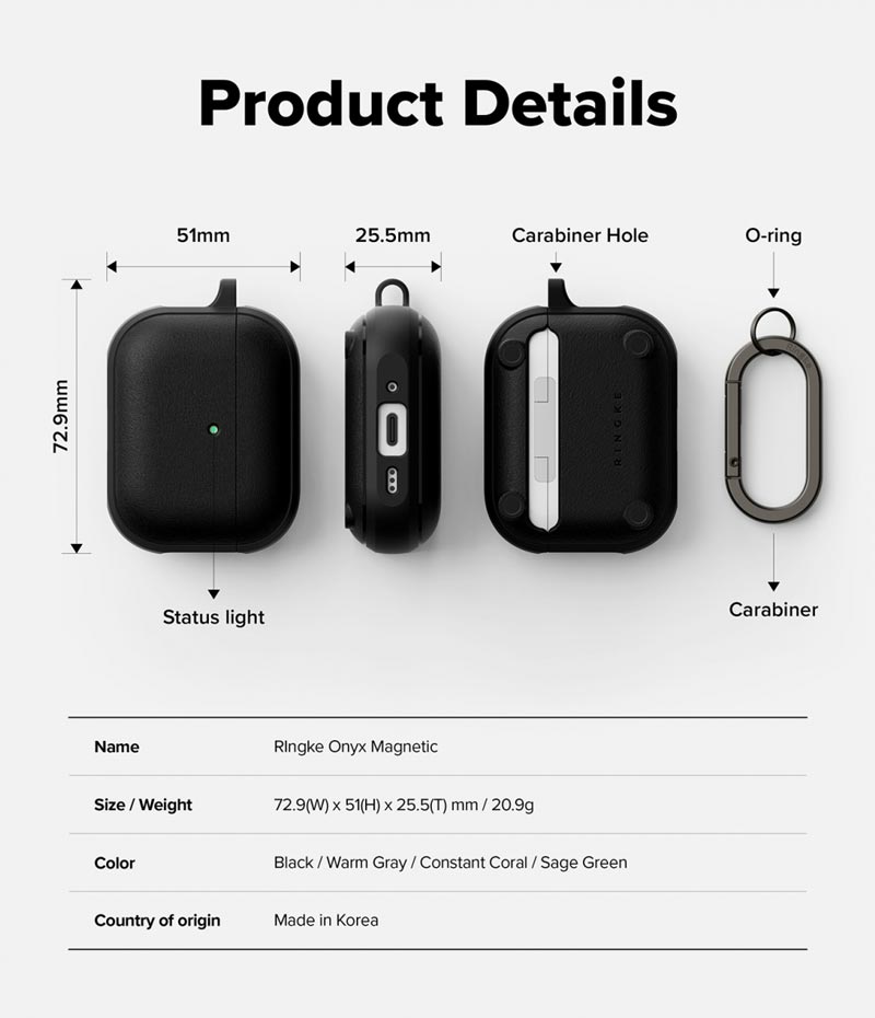 Vỏ ốp cho AirPods Pro 3 RINGKE Onyx Magnetic - Hàng Chính Hãng