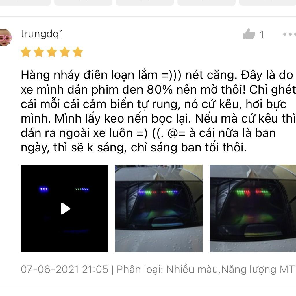 Đèn Led Cảnh Báo Gắn Đuôi Xe Hơi Sử Dụng Năng Lượng Mặt Trời  cảm biến rung, có tới 14 kiểu nhấp nhá