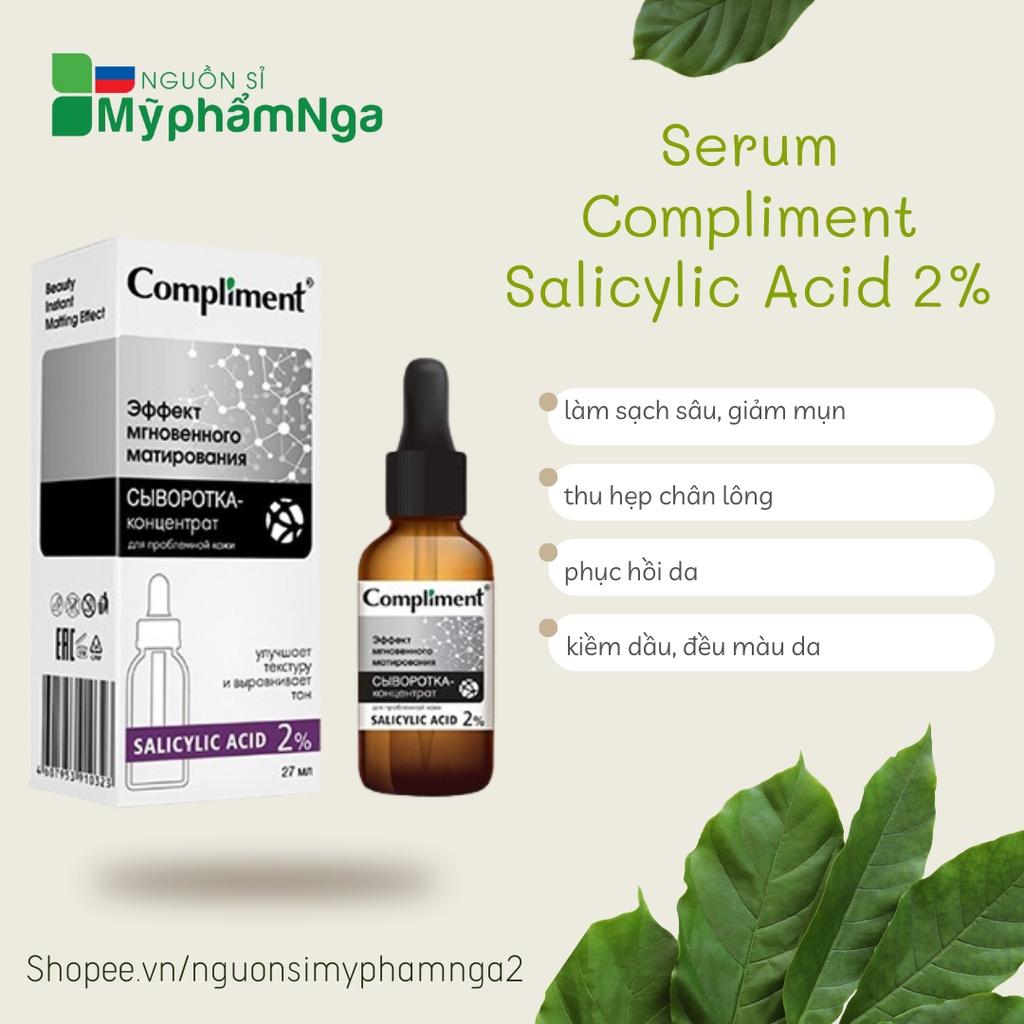 Serum Compliment Salicylic Acid 2% làm sạch sâu, giảm mụn, se lỗ chân lông, kiềm dầu