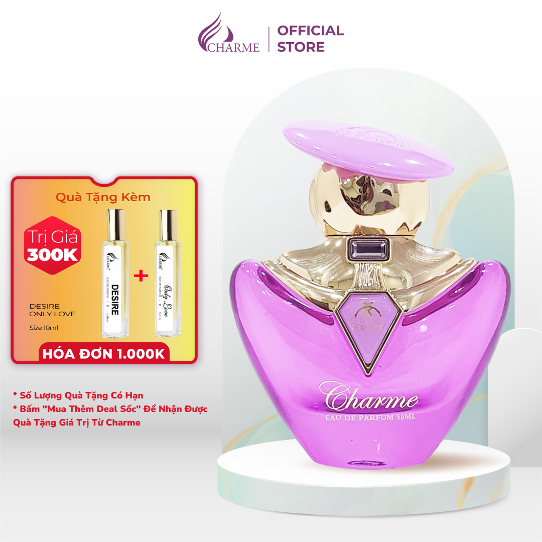 Nước hoa nữ thơm lâu, Charme Charm, hương nước hoa nữ nồng nàn, quyến rũ tinh tế, 50ml