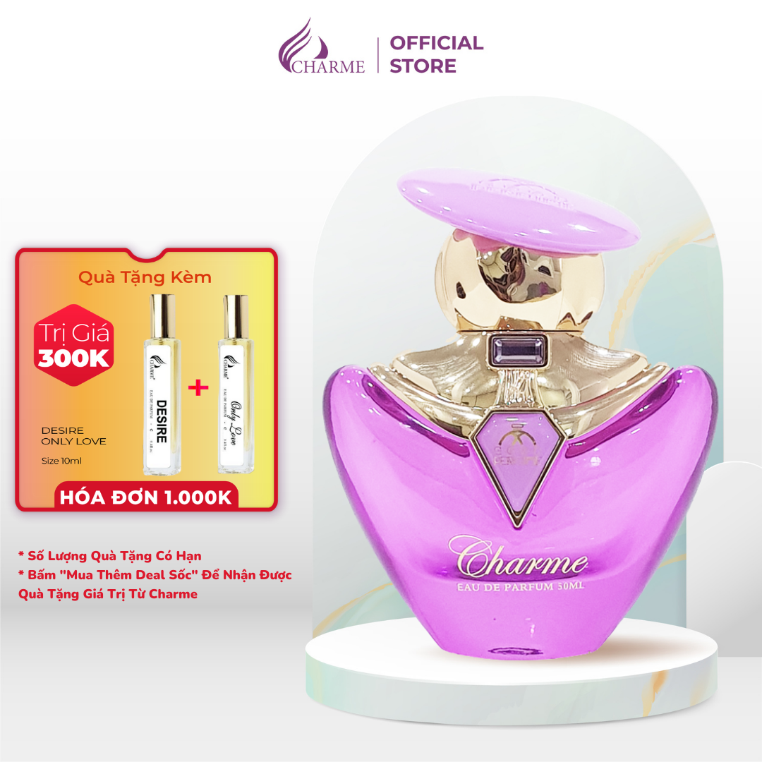 Nước hoa nữ thơm lâu, Charme Charm, hương nước hoa nữ nồng nàn, quyến rũ tinh tế, 50ml