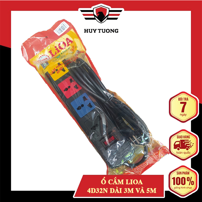 Ổ CẮM LIOA 4D32N DÀI 3M VÀ 5M
