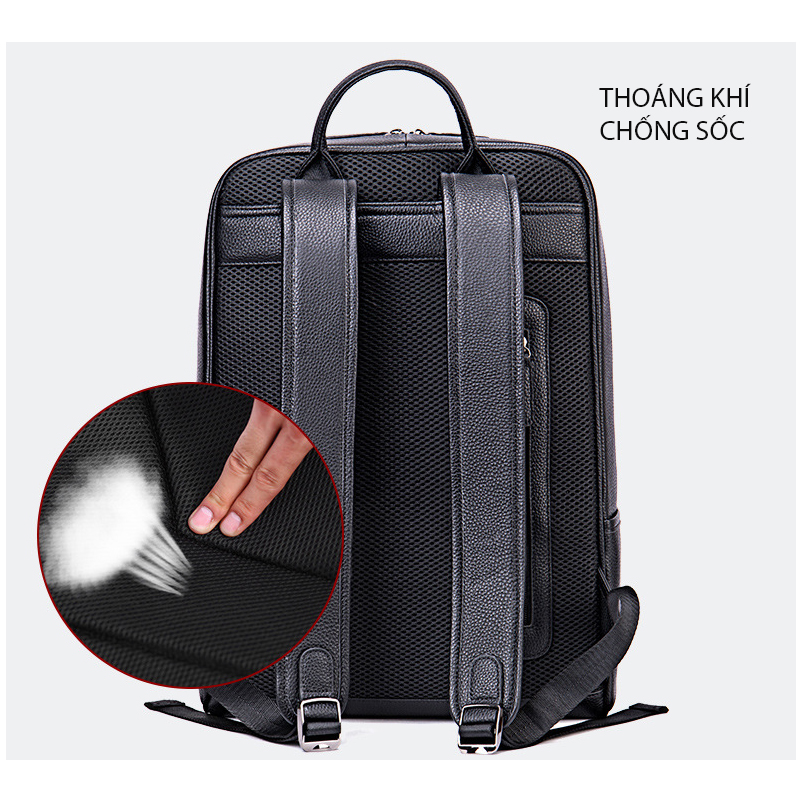 Balo nam DA BÒ THẬT, balo laptop phong cách mới – BEE GEE BLND9063