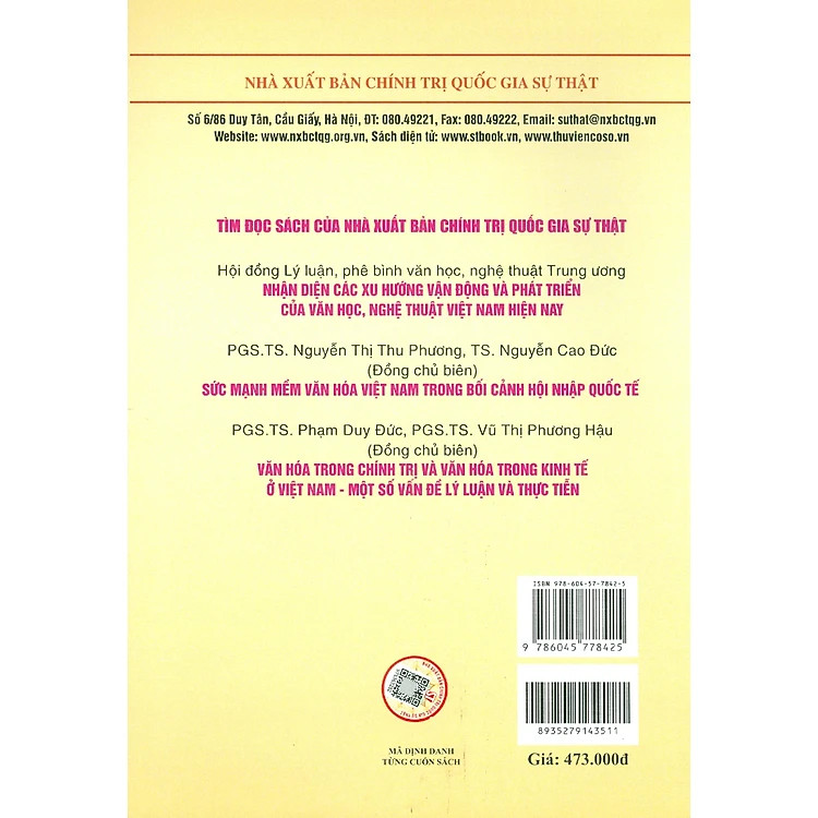 Sách - Sự lãnh đạo của Đảng về văn hóa văn nghệ