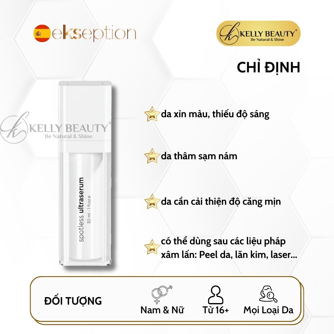 Ekseption Spotless Ultraserum - Tinh Chất Sáng Da, Mờ Thâm Sạm Nám; Tươi Trẻ Làn Da - Kelly Beauty
