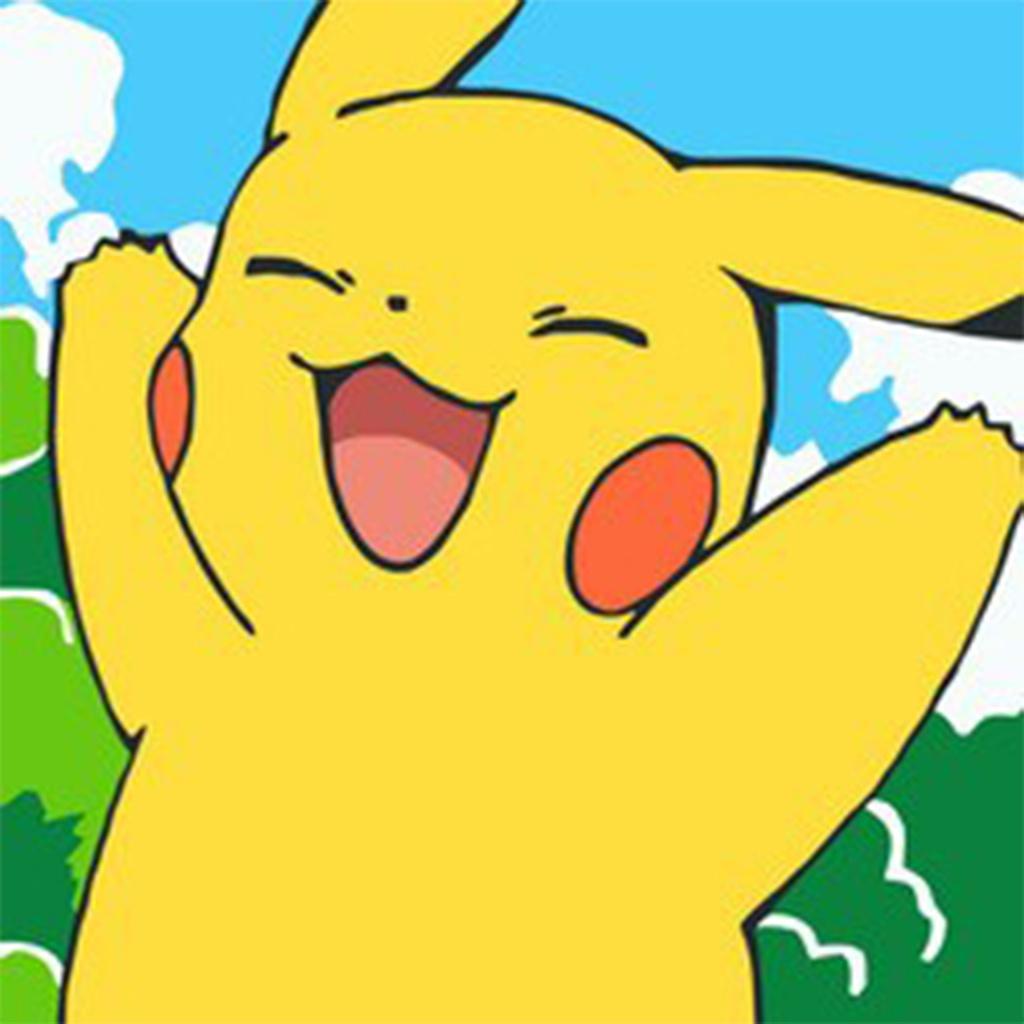 Tranh tô màu số hóa Hoạt Hình Nghộ Nghĩnh Size 20x20cm đã căng khung dành cho bé