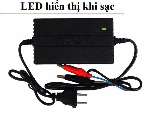 Sạc Bình ắc quy 12V6A từ 4-20-80Ah, Sạc acquy, Sạc Cho Cả Bình Khô Và Nước Xe Máy ô tô Máy Nạp Bình ăc quy