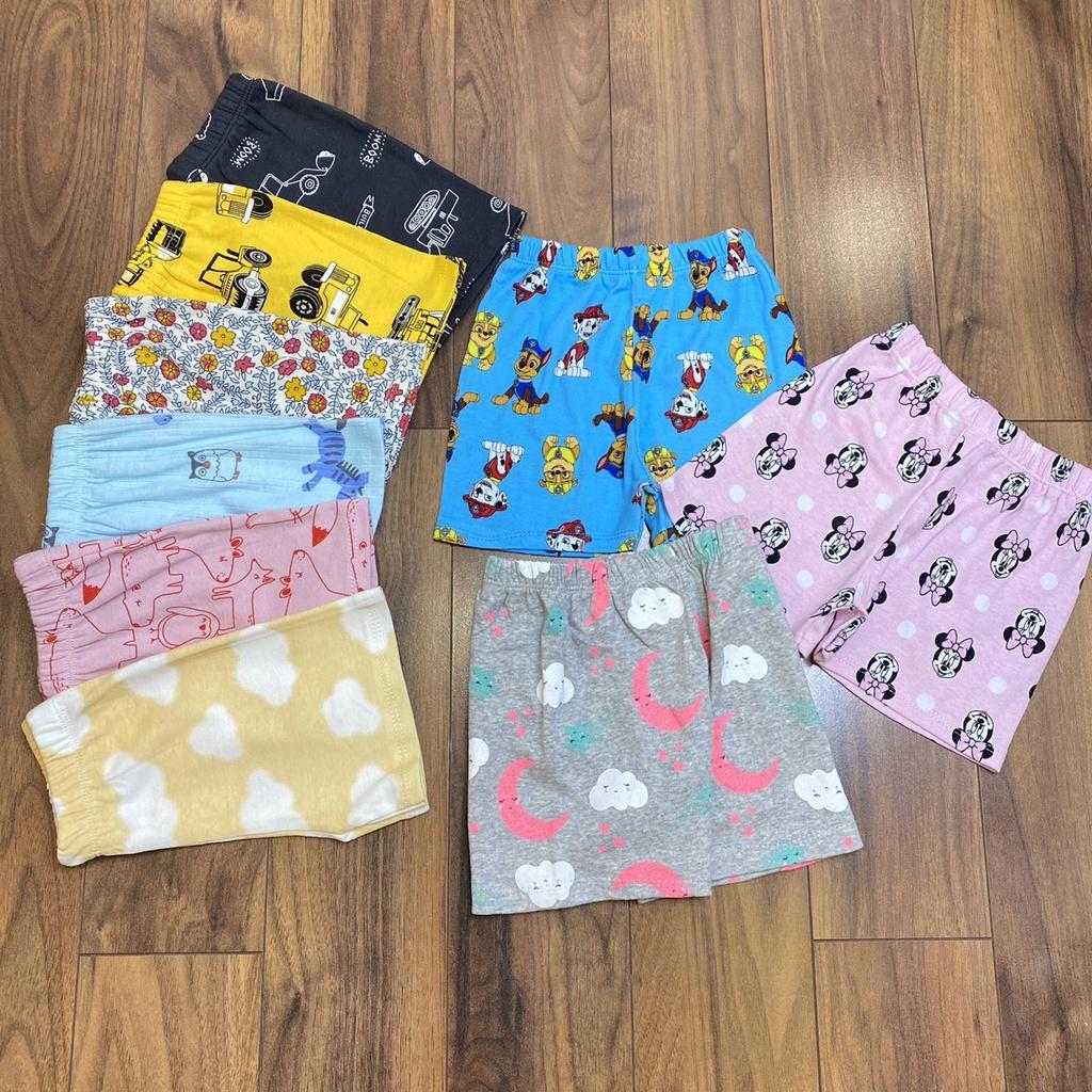 Quần bozip đùi cotton cho bé trai/ bé gái cho bé mặc mùa hè Sz 8-19kg