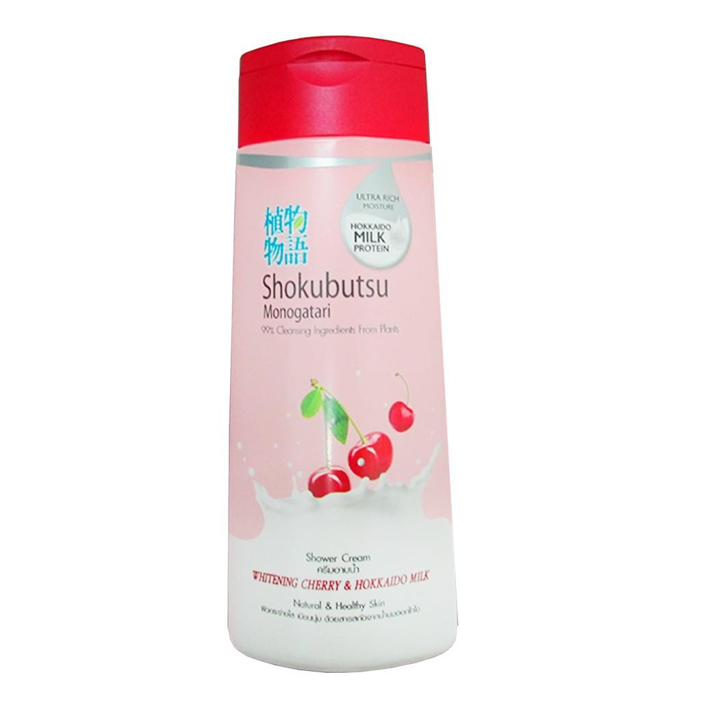 Sữa tắm Shokubutsu Whitening Cherry &amp; Hokkaido Milk (200ml &amp; 500ml)