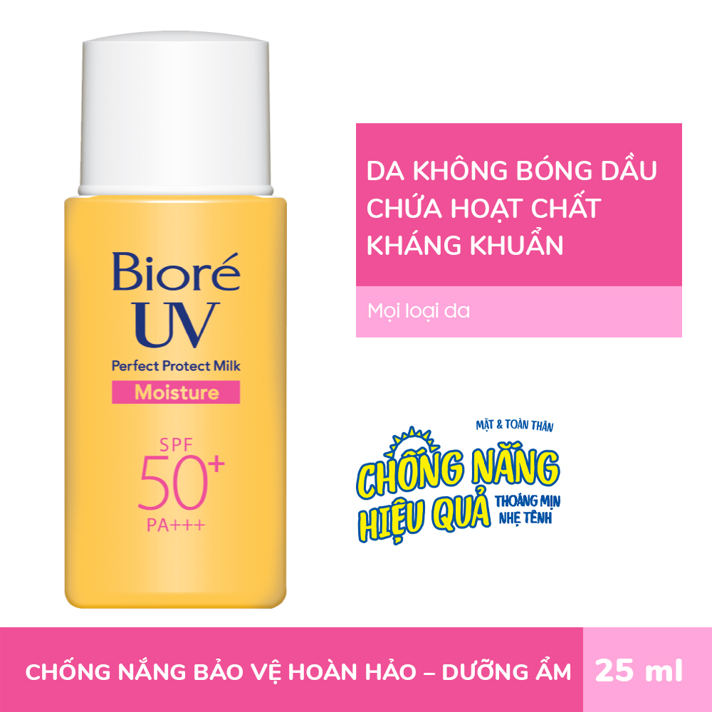 Bioré Sữa Chống Nắng Bảo Vệ Hoàn Hảo DƯỠNG ẨM Biore UV SPF50+/PA+++ 25ML