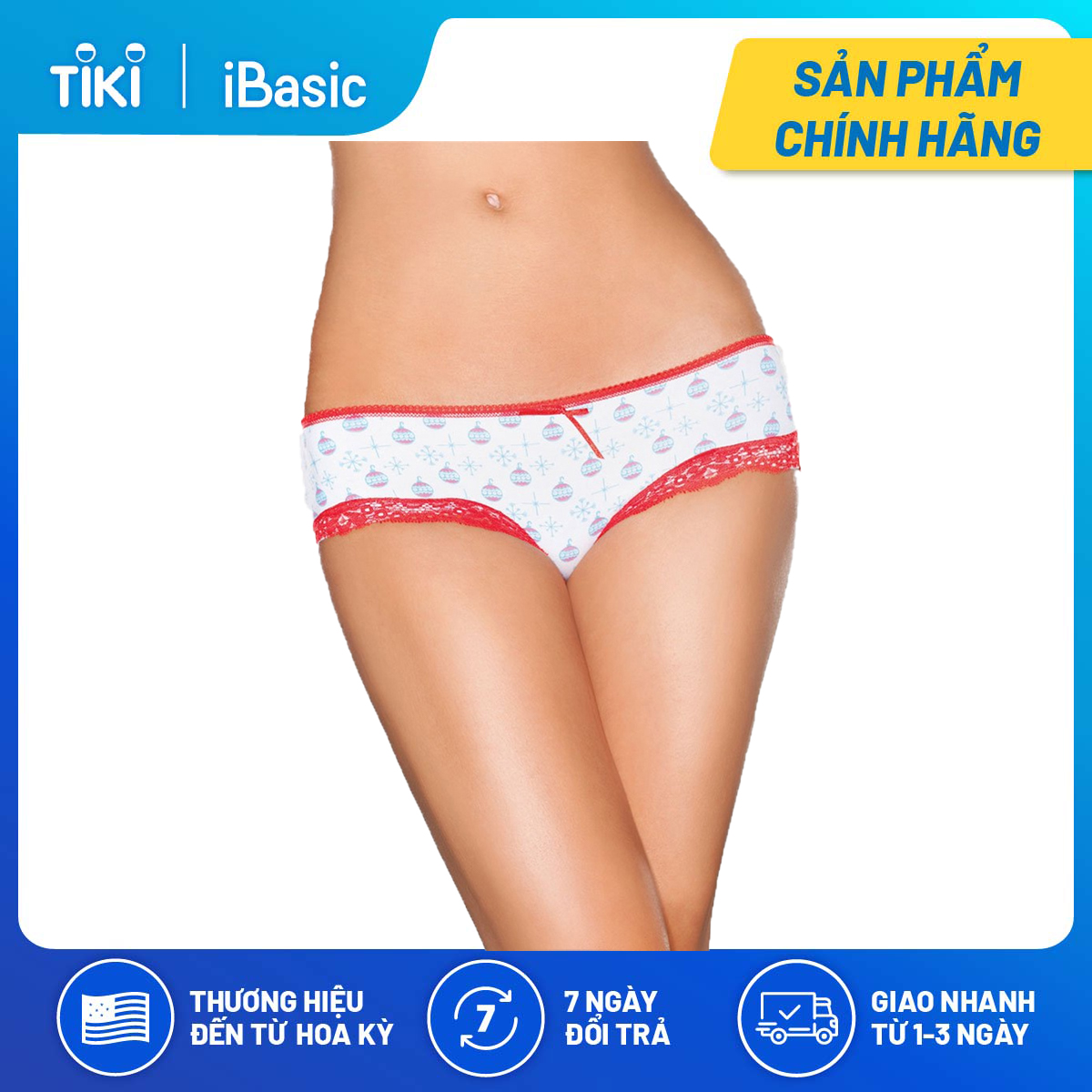 Quần lót nữ thun cotton họa tiết iBasic QL-3065