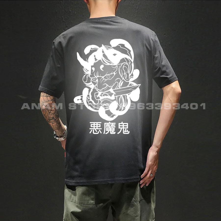 Áo thun Phản Quang Tay Lỡ Nam Nữ Quỷ Oni 03