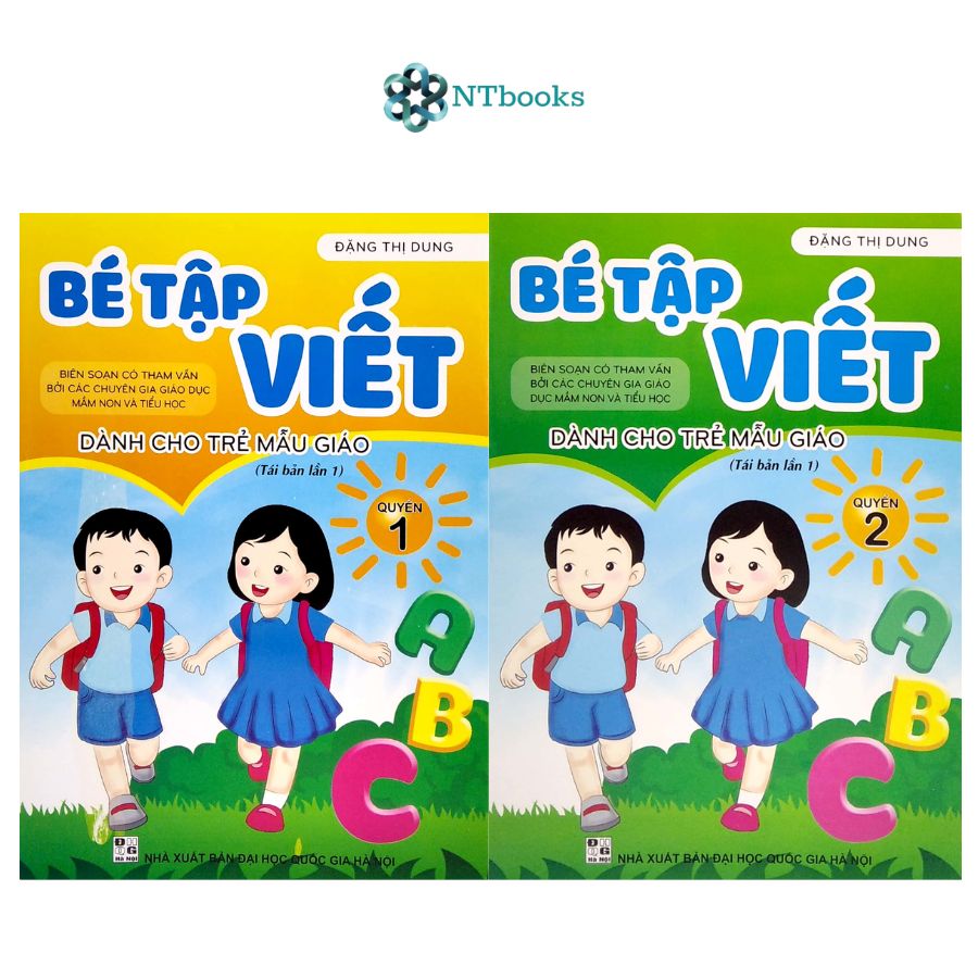 Combo 2 cuốn Bé Tập Viết Quyển 1 + Quyển 2 - Dành Cho Trẻ Mẫu Giáo