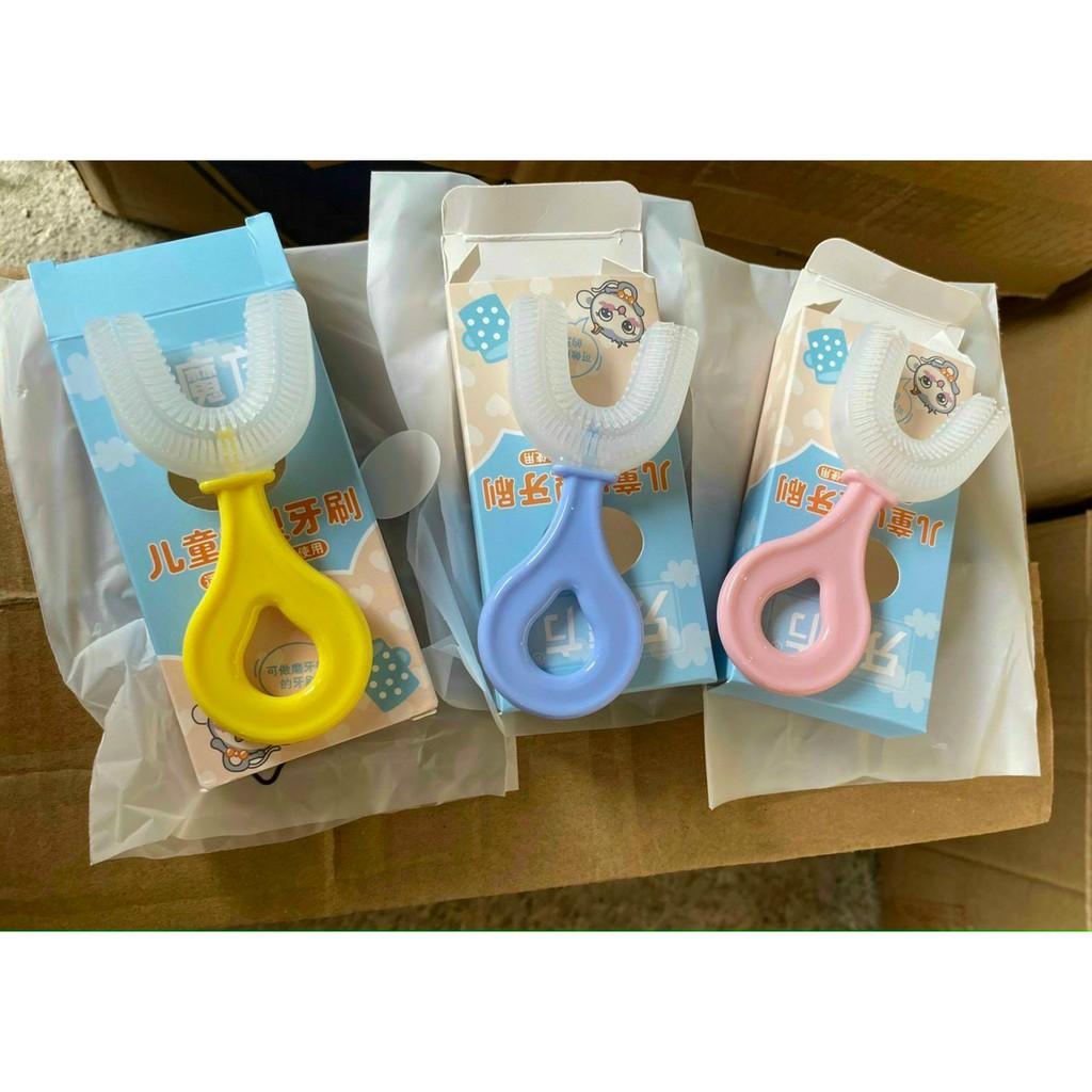 Bàn Chải Đánh Răng Silicon Hình Chữ U Cho Trẻ Em ️ Bàn Chải Tập Đánh Răng Cho Bé Từ 2 - 6 Tuổi ️ Bin Shop