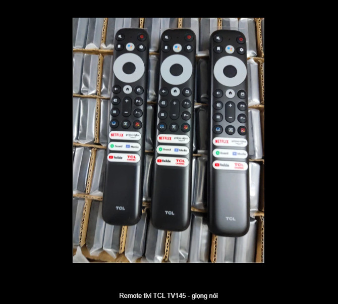 Remote tivi TCL TV145 - giọng nói hàng chính hãng