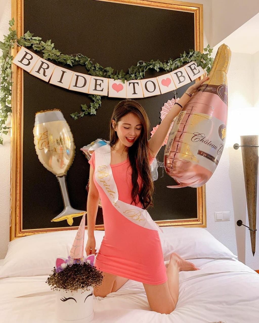Bộ bong bóng trang trí tiệc chia tay độc thân đẹp Bride to Be combo set ctdt27