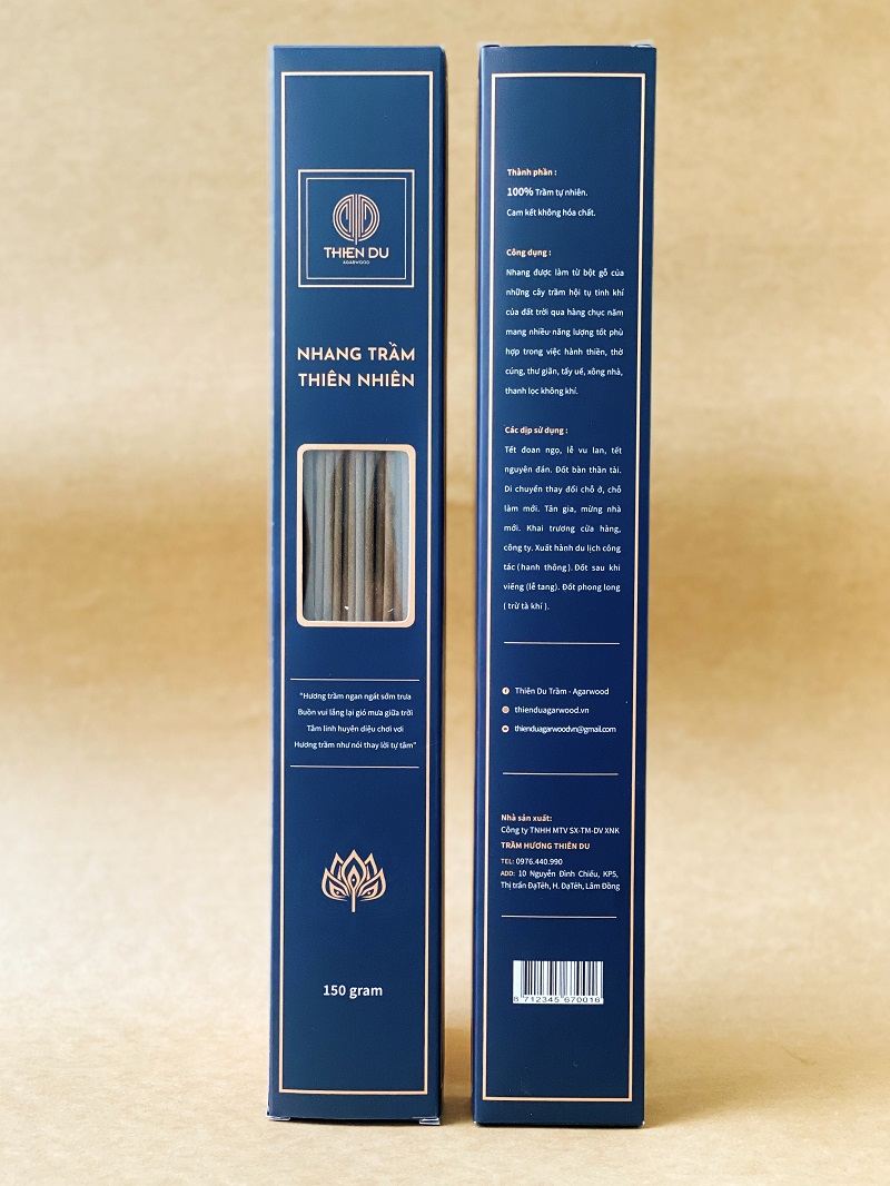 Nhang Trầm Hương Vi Sinh Organic – Agarwood Organic Incense Stick Hương Thơm Dịu Nhẹ, Ít Khói, An Toàn Cho Sức Khỏe