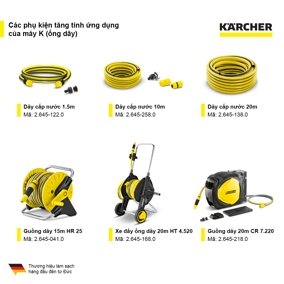 Máy Phun Rửa Áp Lực Cao Karcher K2 Horizontal