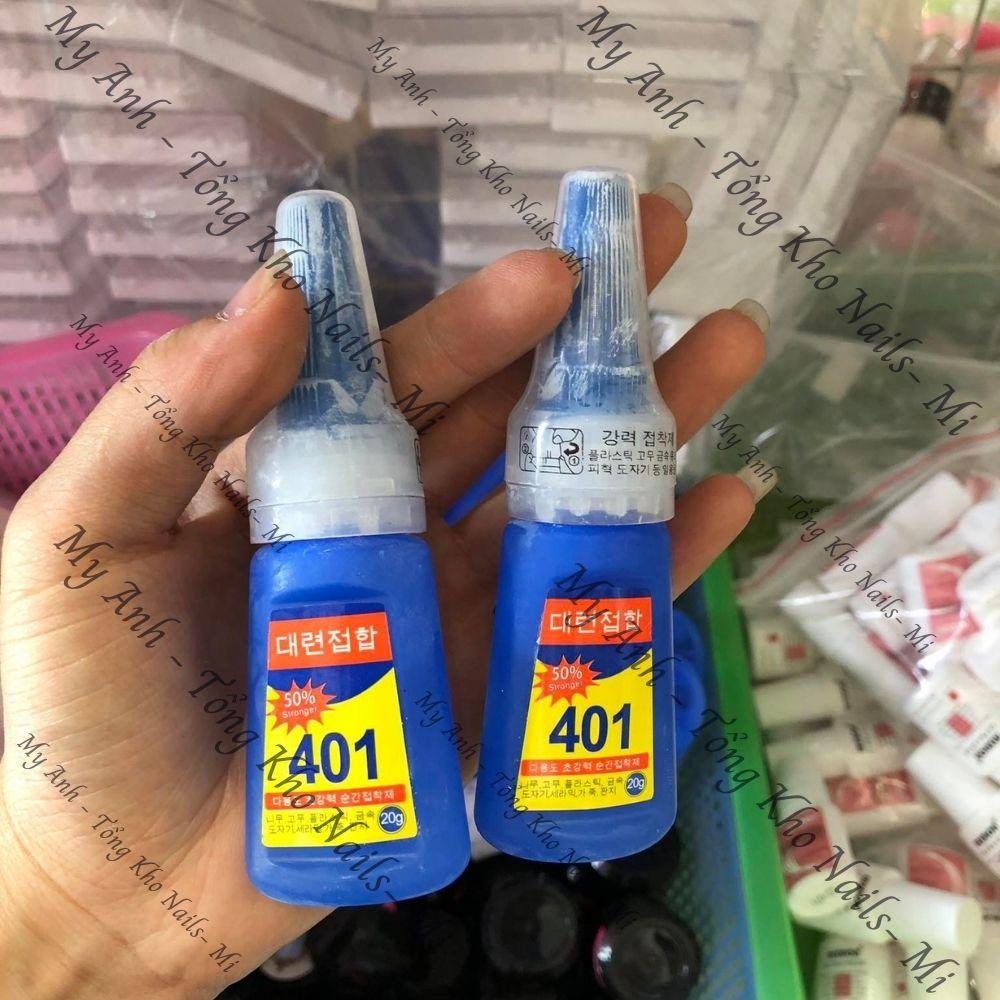 Keo dán đa năng Hàn Quốc loại tốt chuyên dụng cho dân làm móng - Keo 401 Dán Móng Nail (20g) - Chuẩn Loại 1