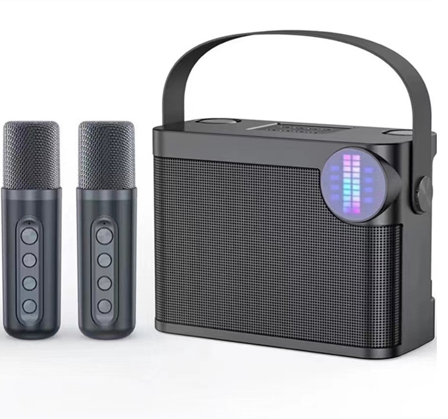 Loa Karaoke Bluetooth Mini YS214 Tặng Kèm 2 Micro Không Dây Hát Song Ca Cực Hay - JL - MÀU NGẪU NHIÊN