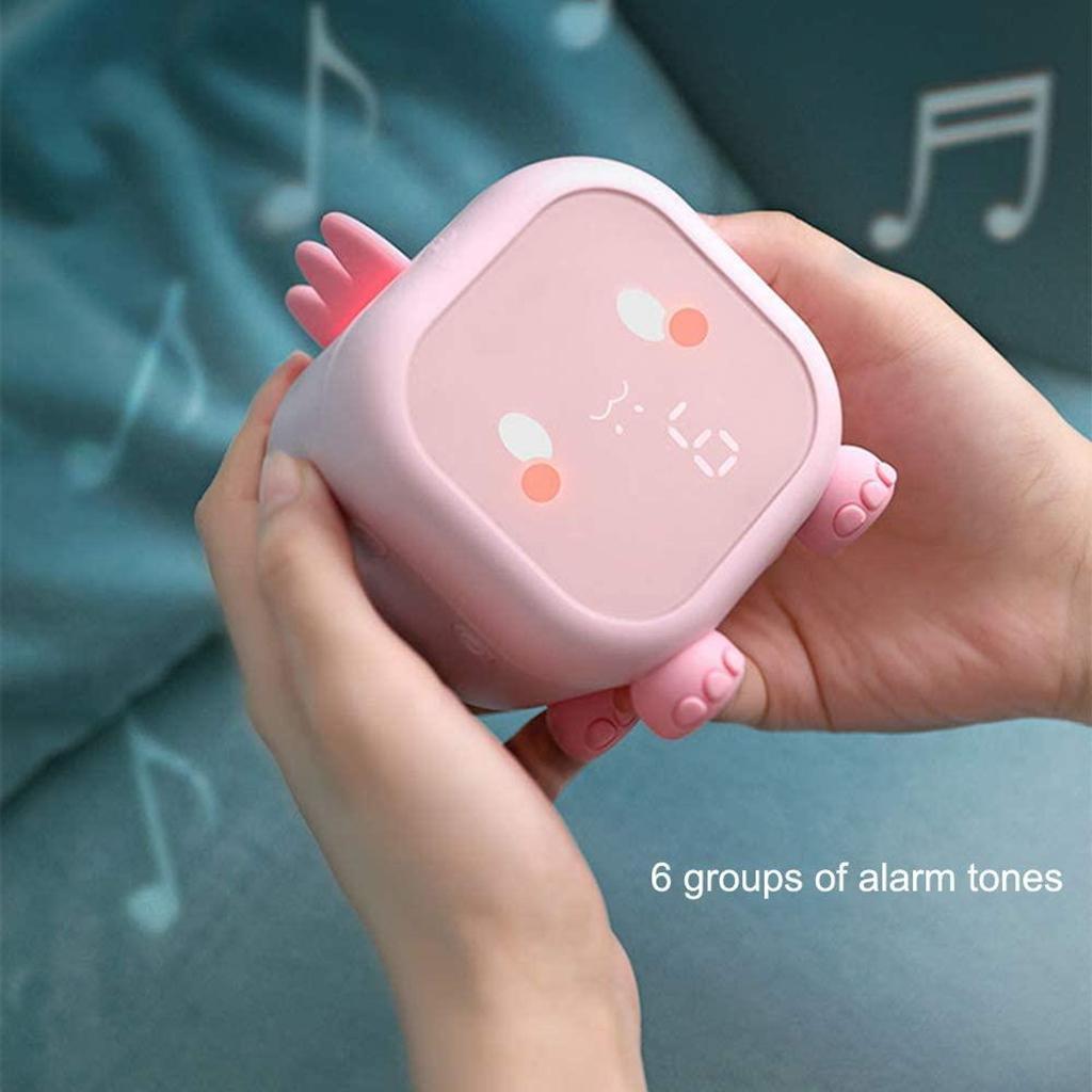 Digital Alarm Clock, Modern Alarm Clock with Time Display, 12/24-Hour Format, Alarm, Voice Control for Bedroom Office Kids