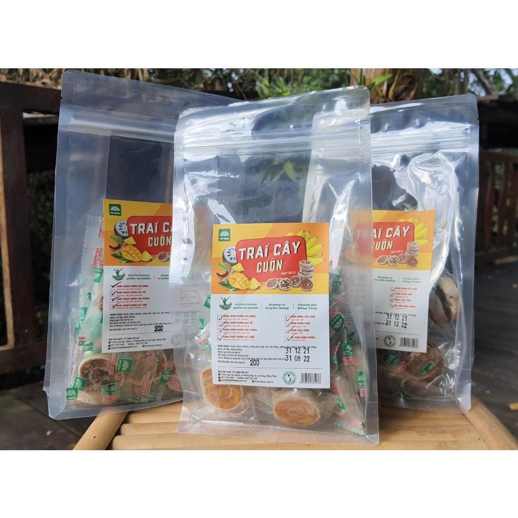 Combo trái cây cuộn Tư Bông 200g gồm 8 loại ăn vặt thơm ngon tốt cho sức khỏe