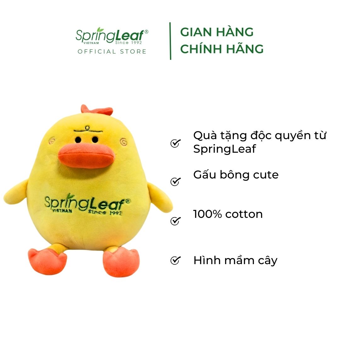 [Quà tặng không bán] Gấu Bông Vịt Vàng Đang Cười Ngại Ngùng SpringLeaf 25cm