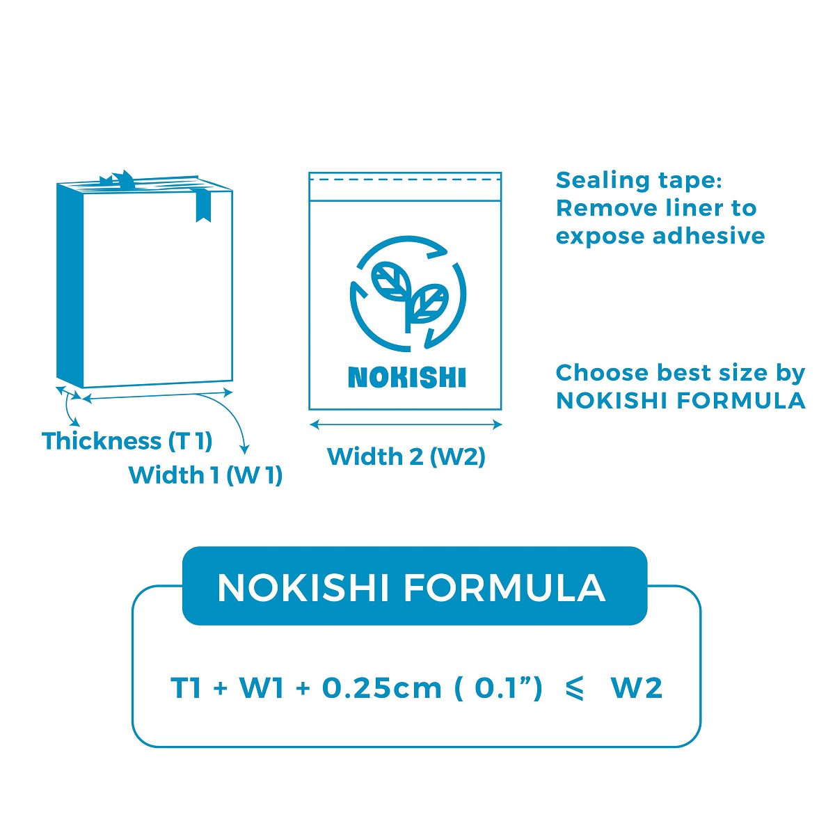 20 Túi OPP bọc sách truyện NOKISHI phù hợp với mọi loại sách và truyện tranh (có mép dán)