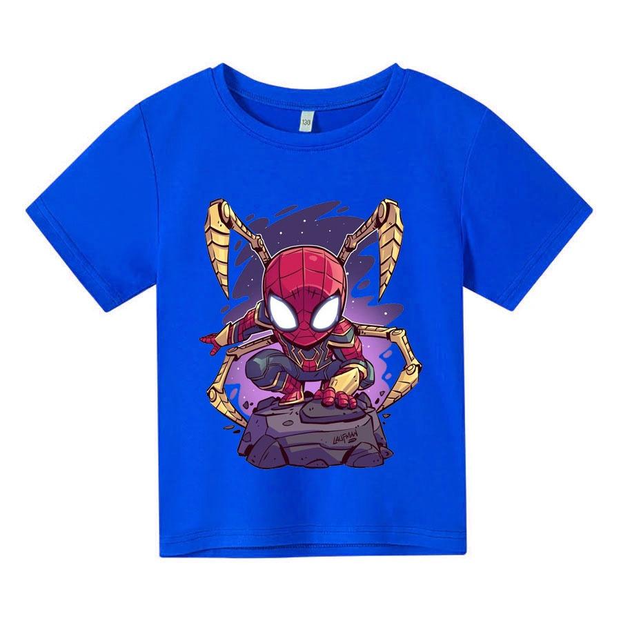 Áo thun trẻ em NGƯỜI NHỆN CHIBI, 4 màu, có size người lớn, Anam Store