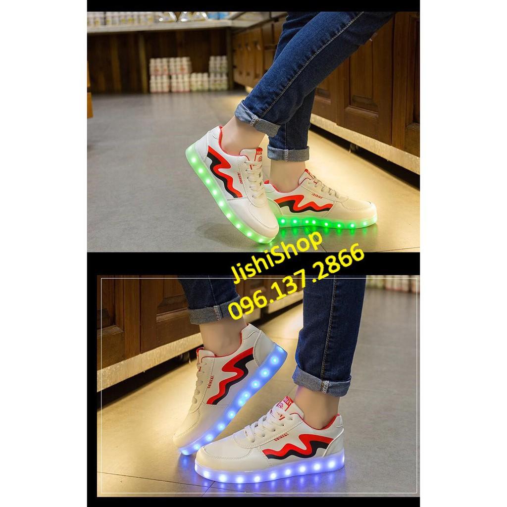 LS ĐỎ - Giày phát sáng đèn led cao cấp dùng cho học sinh - TẶNG dây giầy 7 màu mã số sku VR8892