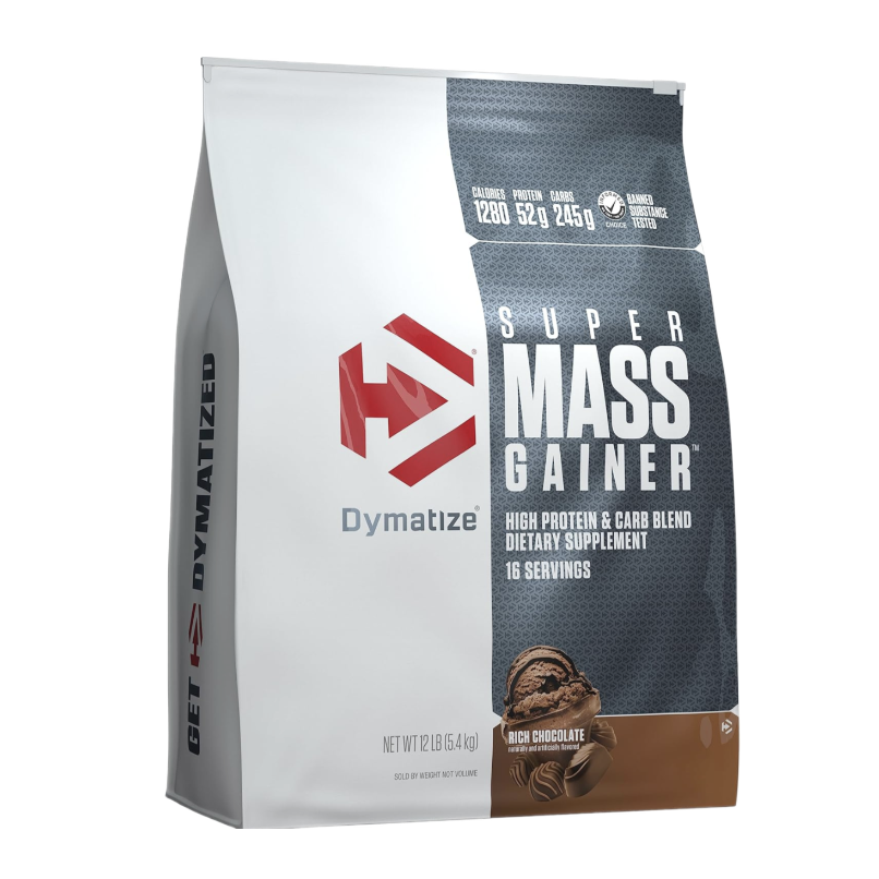 Dymatize Super Mass Gainer 5.4Kg (12Lbs),Sữa Tăng Cân Tăng Cơ, Bổ Sung 1280 Calo, 52G Protein và Vitamin Khoáng Chất