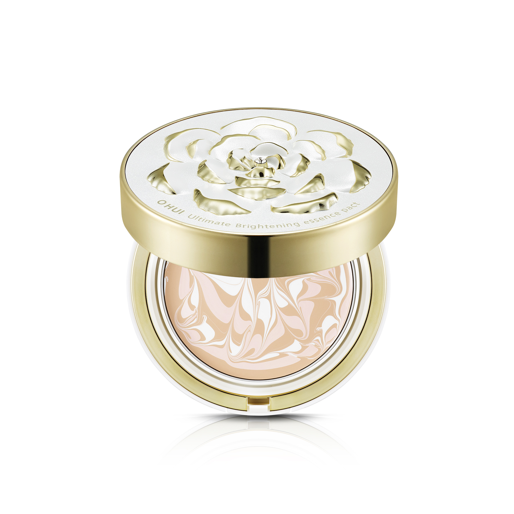 Phấn Nền Dưỡng Trắng OHUI Ultimate Brightening Essence Pact 14g #02 Natural Tặng Kèm Lõi Refill 14g