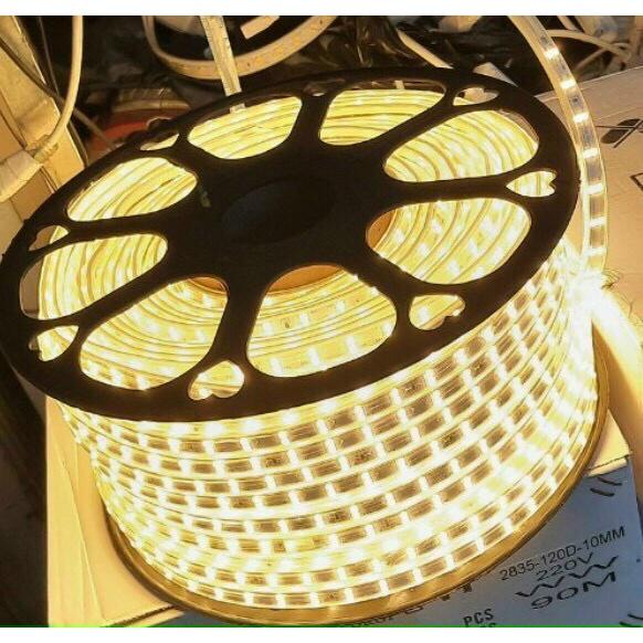 Led cuộn 2835 trắng/vàng/dương/lá/hồng/đỏ điện 220V cuộn 100M sử dụng ngoài trời, trang trí quán cà phê