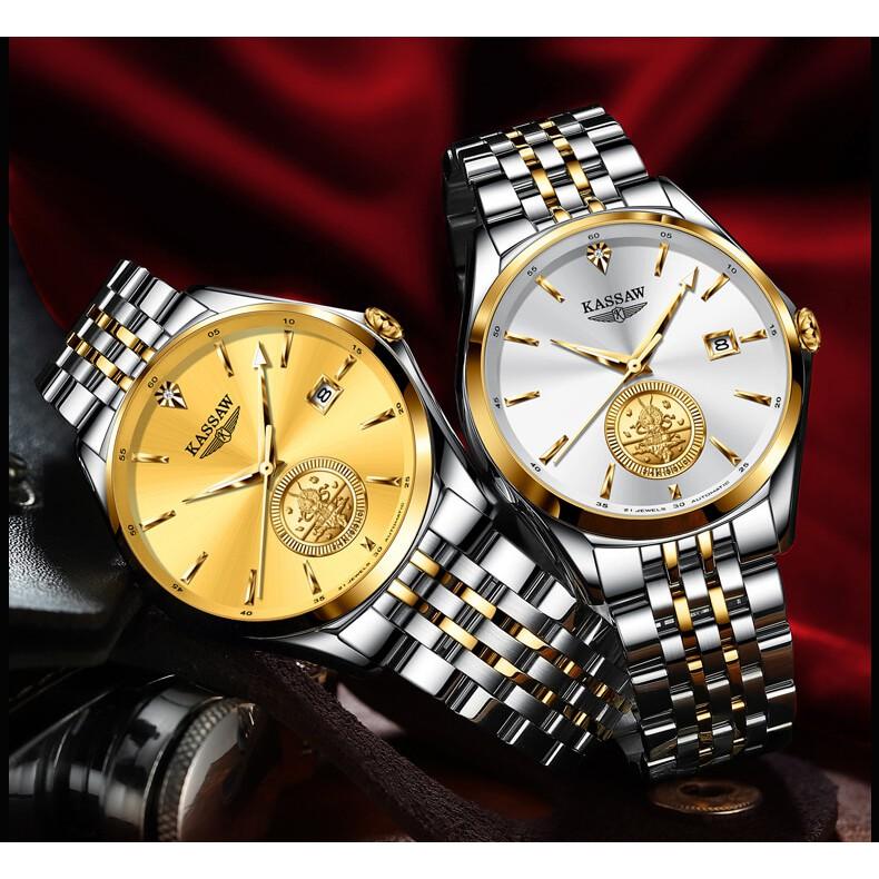 Đồng hồ nam chính hãng KASSAW K999-1 chống nước,chống xước,kính sapphire ,hàng mới 100% ,Đồng hồ cơ