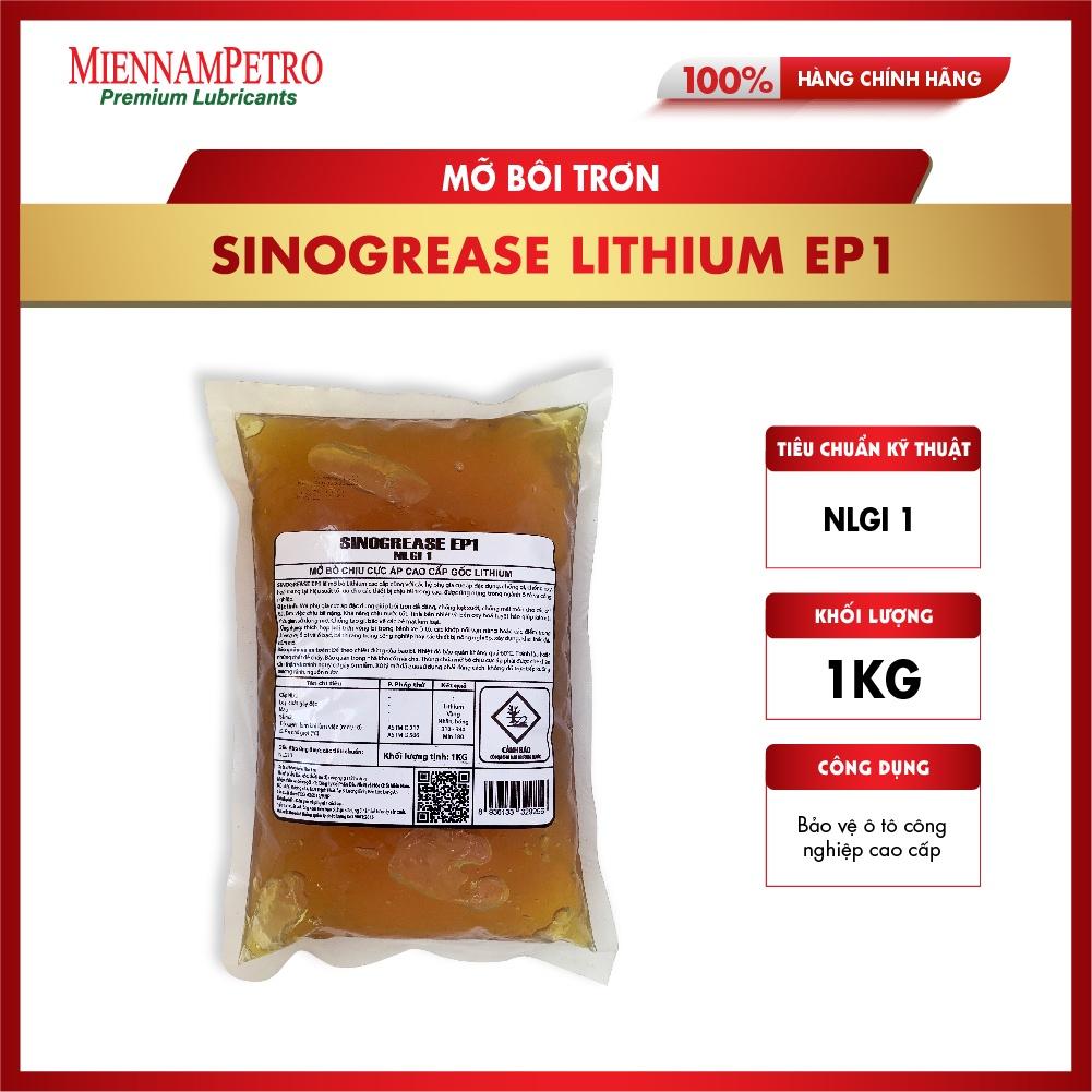 Mỡ Bôi Trơn MiennamPetro Sinogrease Lithium EP1 NLGI 1 1KG Bảo Vệ Ô Tô Công Nghiệp Cao Cấp