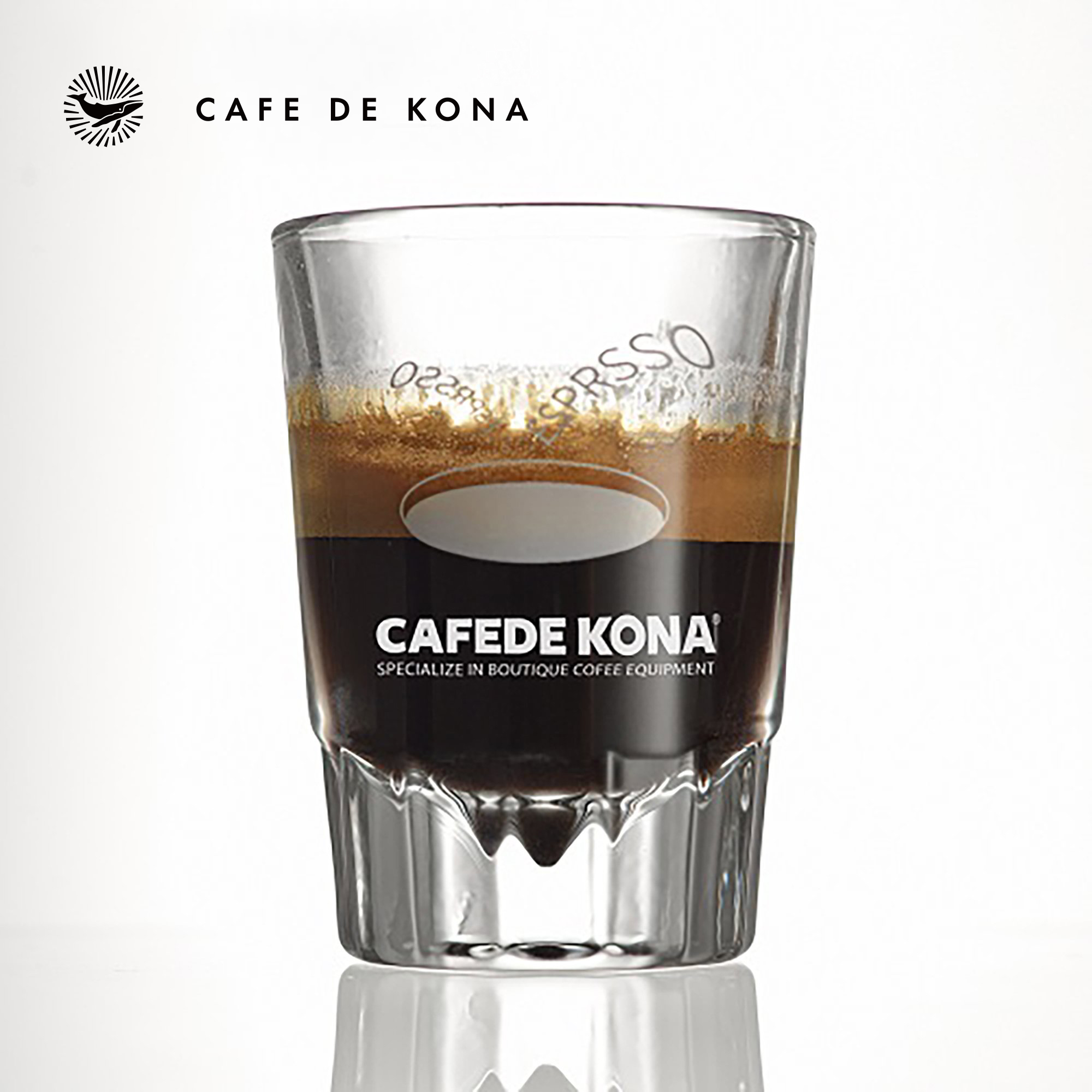 Ly thủy tinh espresso test shot 50ml chuyên dụng siêu dày trong suốt có vạch đong CAFE DE KONA
