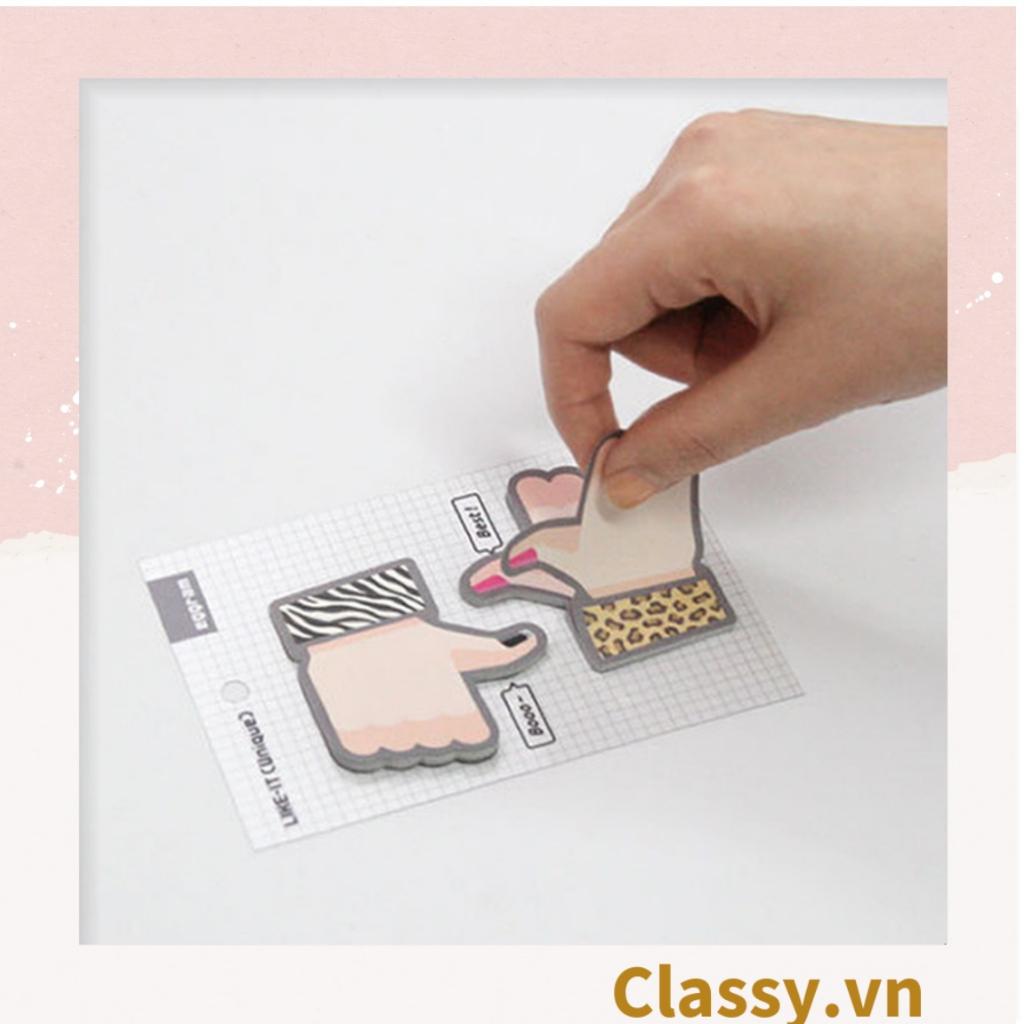 40 miếng Giấy note ghi nhớ Post-It, hình bàn tay LIKES dễ thương sáng tạo tiện dụng; kích thước 60 * 56mm PK620