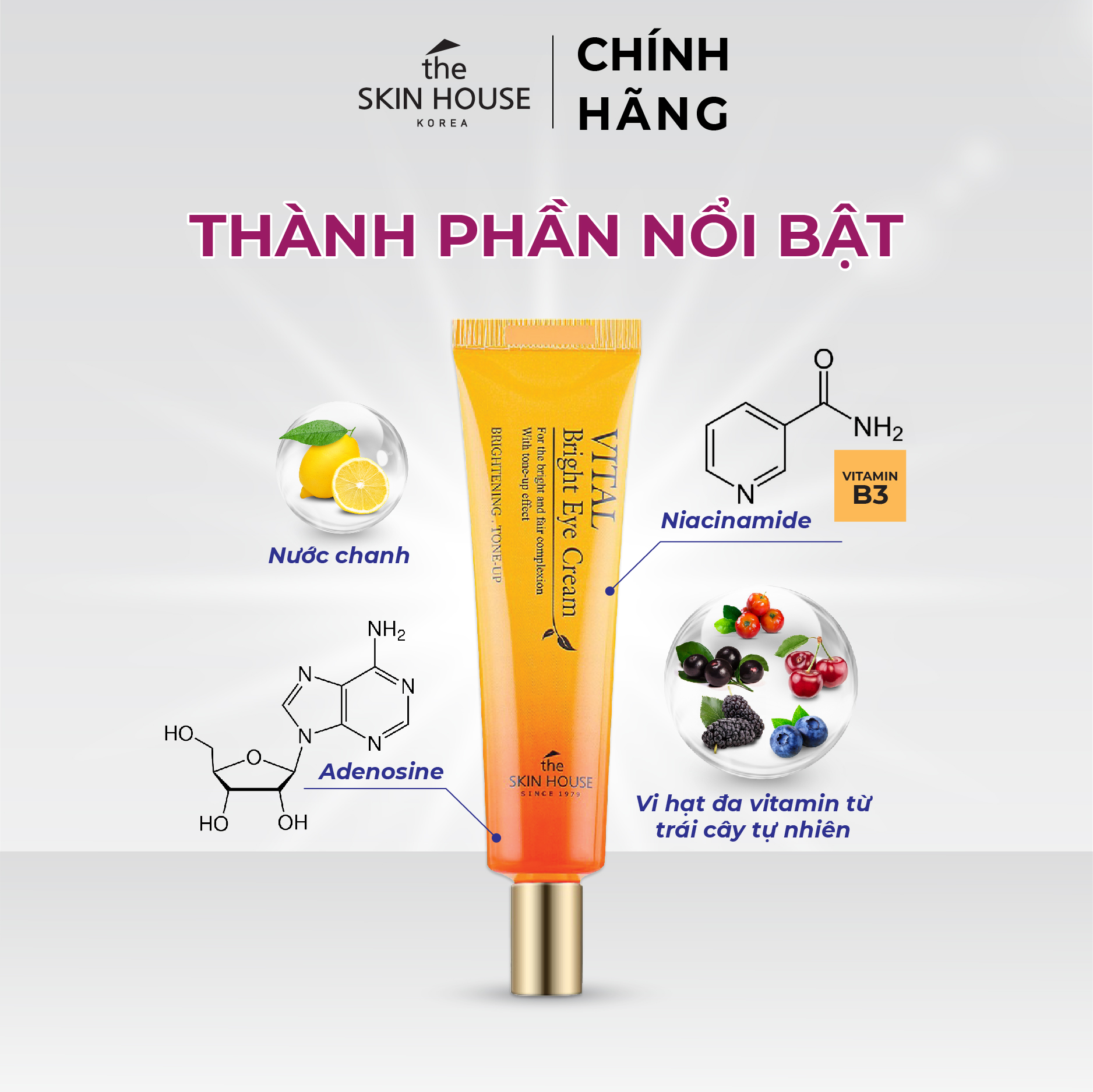 T53 Kem đa vitamin sáng da, mờ thâm mắt - VITAL BRIGHT EYE CREAM 30ml