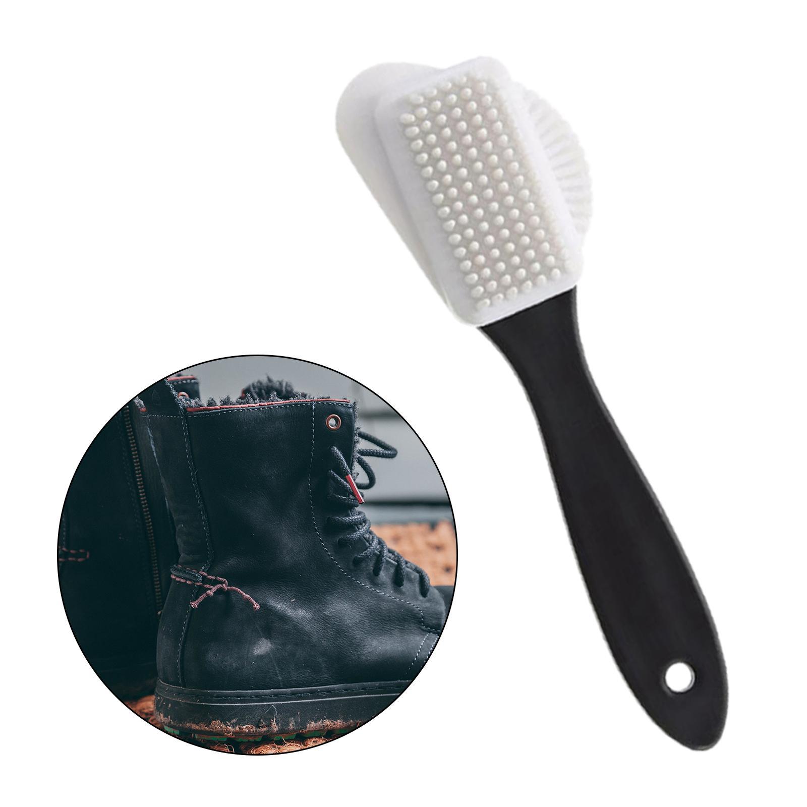 Portable Cleaning Brush 3 Side Shoe Brush Laundry Brush for Suede Snow Boot