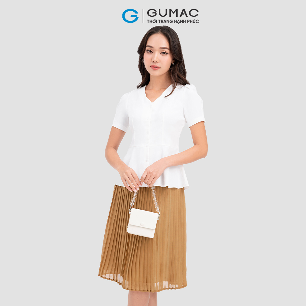 Áo peplum nẹp cài nút GUMAC LA1011