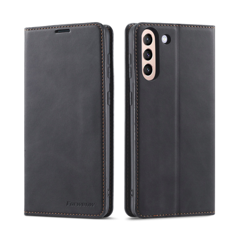 Bao da bò non dạng ví hãng Greencase dành cho Samsung Galaxy S21 Plus - Hàng chính hãng