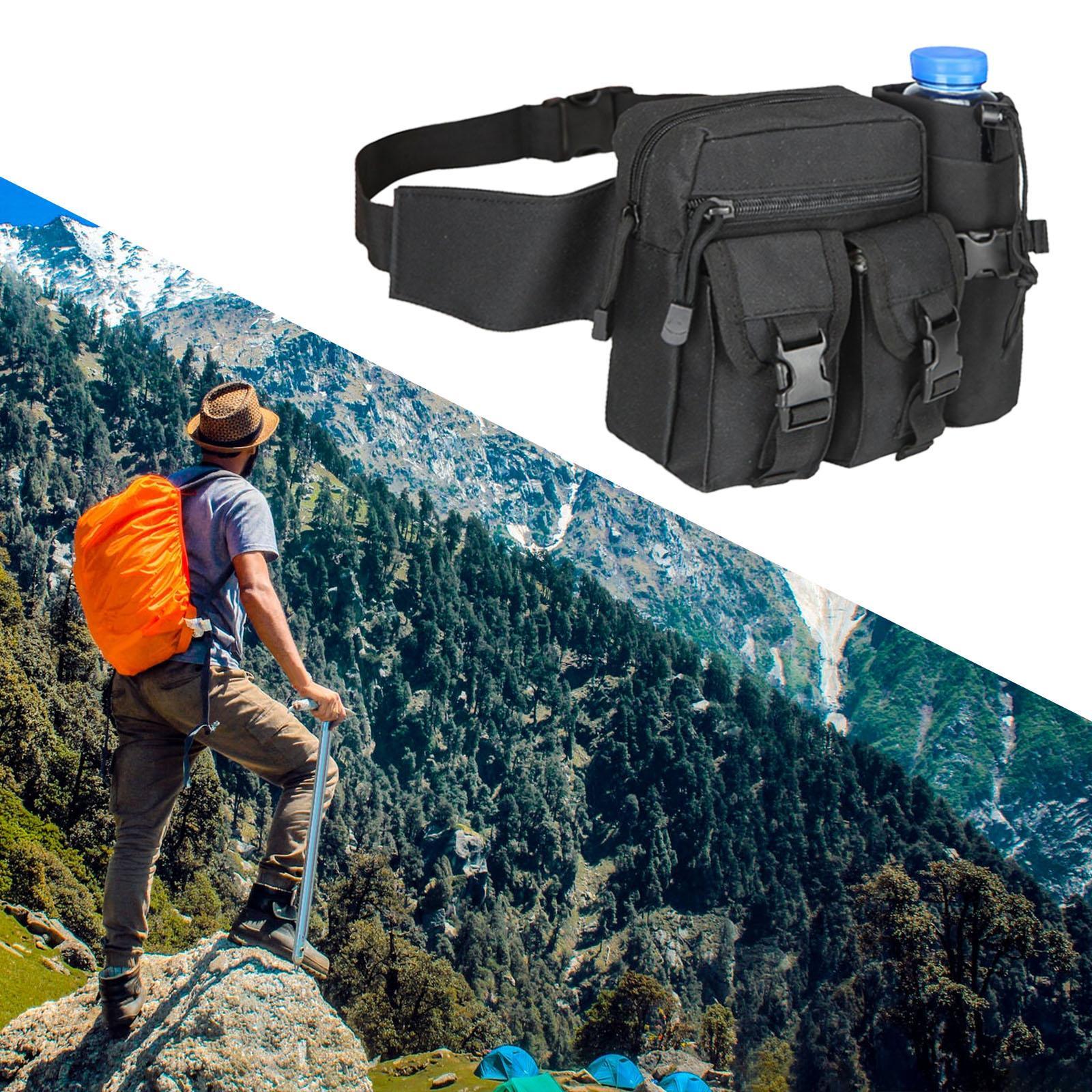 Waist Pack Bag Pouch Fanny Pack Water Bottle Holder for Phone Trekking Women Men Hunting