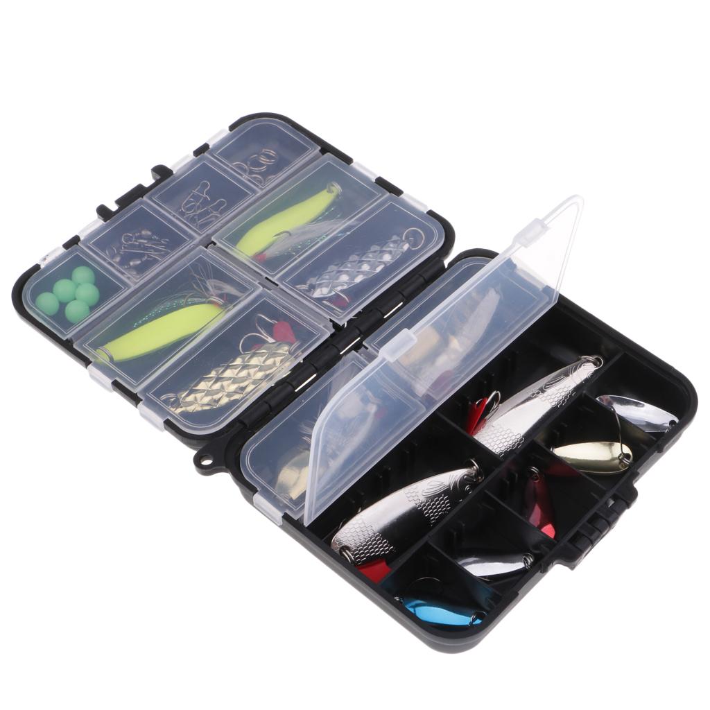 Fishing Accessories Kit 36PCS Baits Swivel Snap Bead Ring Terminal Tackle