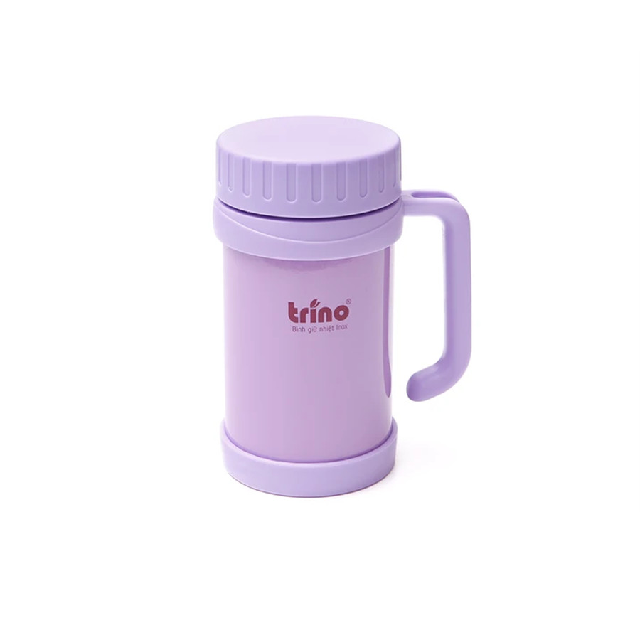 Bình Giữ Nhiệt Có Tay Cầm Inox Trino 500ml - Màu tím - TN-550HL