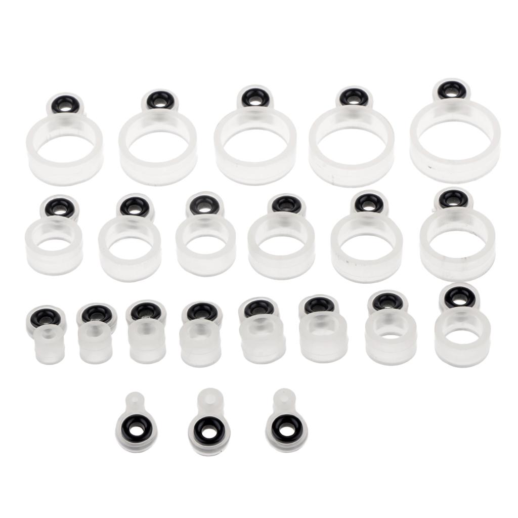 22pcs Silicone & Ceramic Fishing Rod Guides Eye Rings Repair Kit DIY 1#-22#