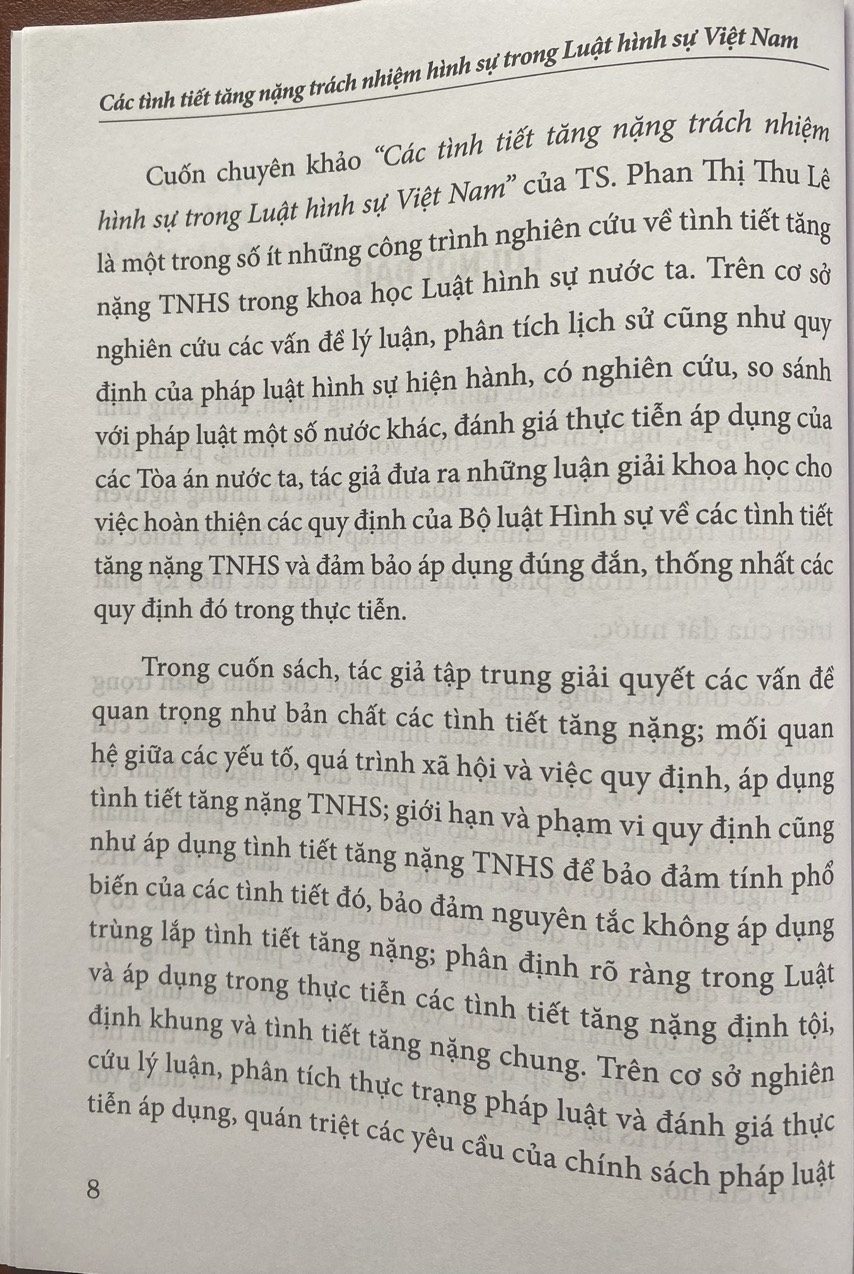 Các Tình Tiết Tăng Nặng Trách Nhiệm Hình Sự Trong Luật Hình Sự Việt Nam