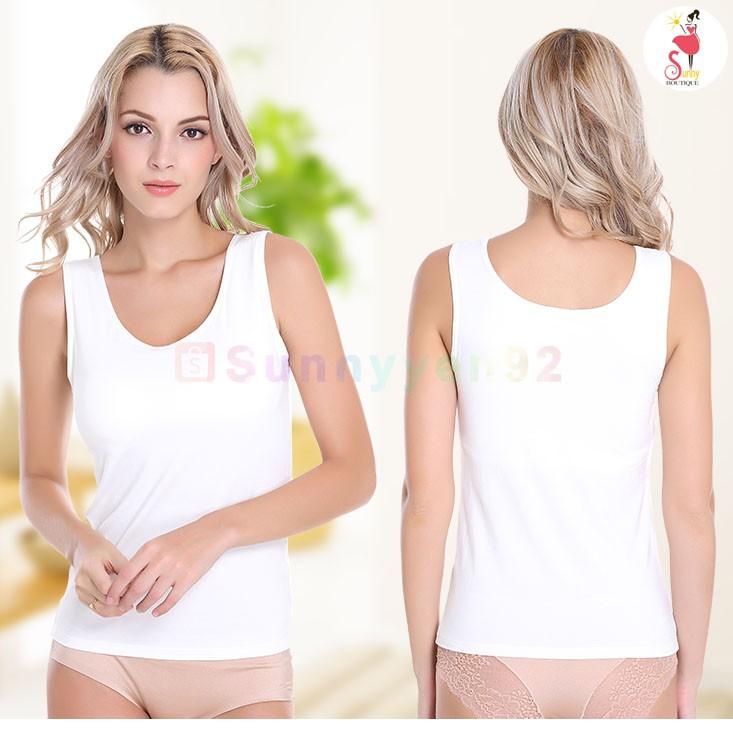 Áo Thun Ba Lỗ Nữ Có Đệm Ngực, Mát Rượi Cho Mùa Hè