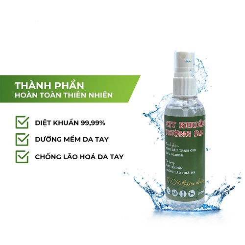 Xịt khuẩn dưỡng da chiết xuất tinh dầu tràm gió và dầu jojoba diệt khuẩn 99,99% Phấn Nụ Hoàng Cung 20ml