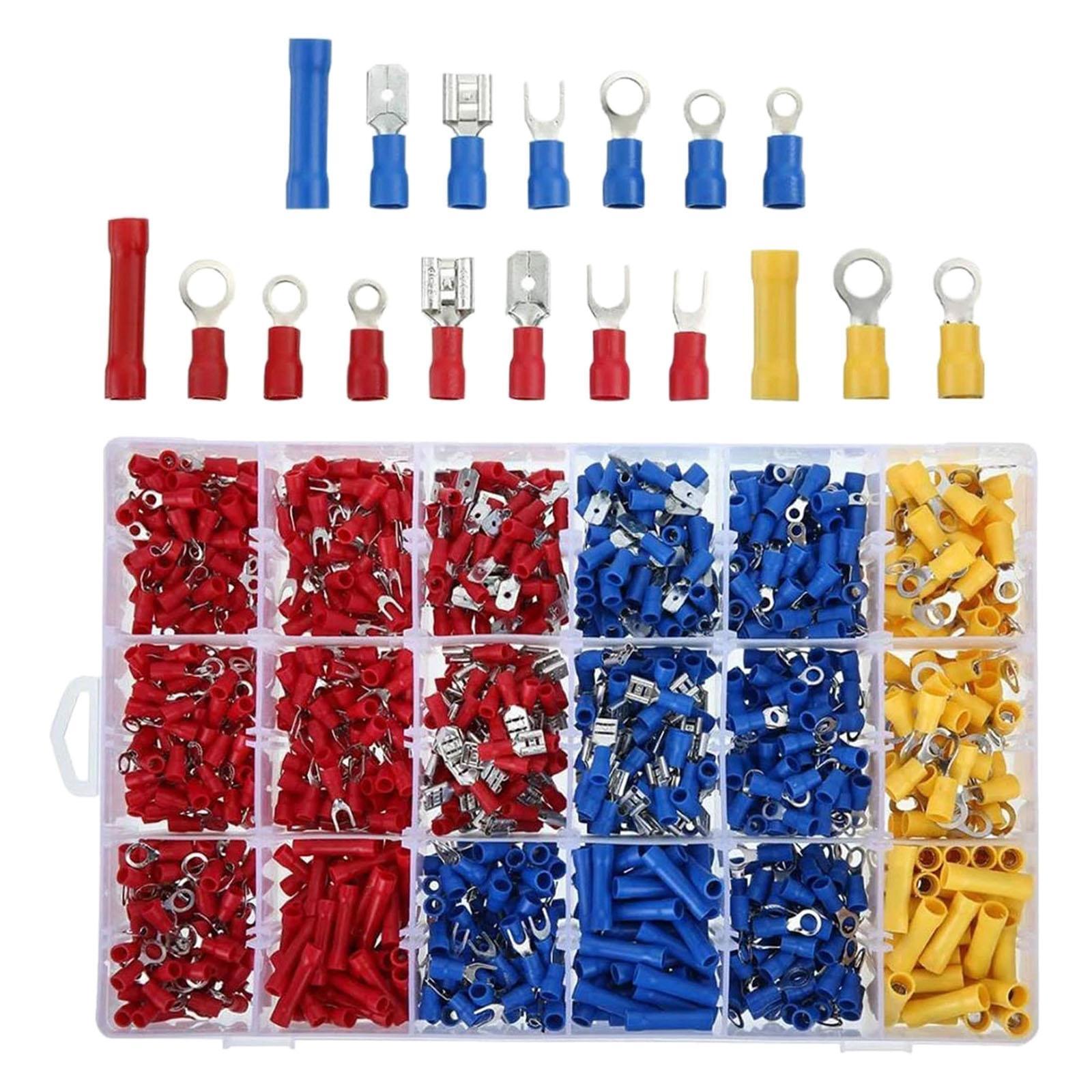 1200x Brass Terminals Connector Wire Terminal Kit for Workshop Home