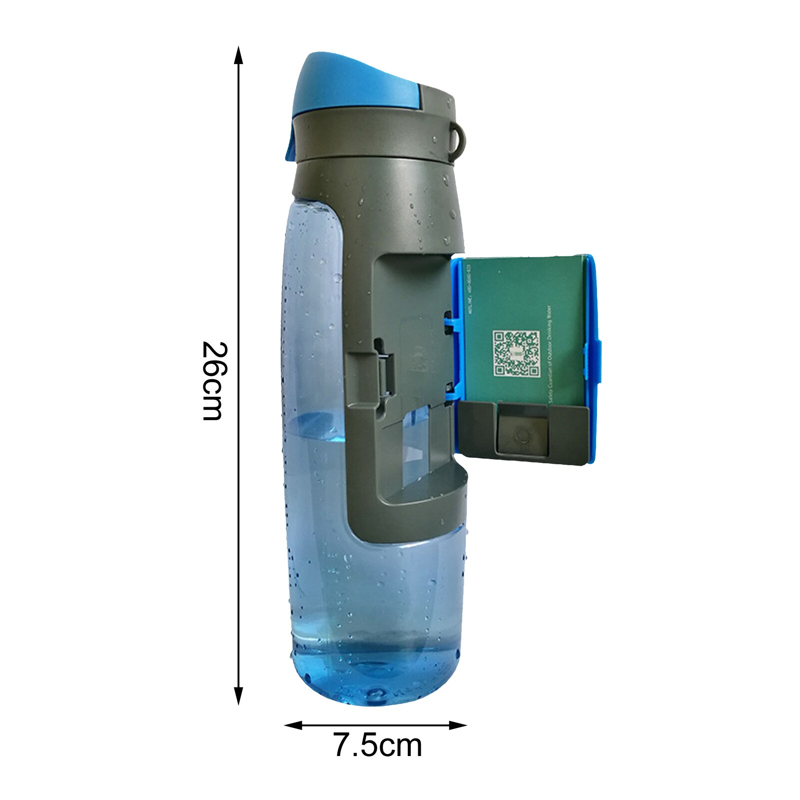 Bình đựng nước thể thao dung tích 750ml có khay đựng thẻ MountCard